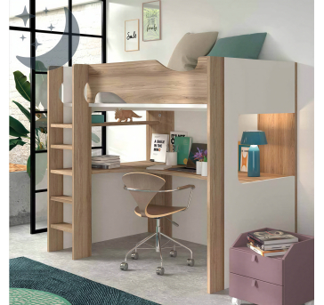 Optimisez votre espace avec ce lit mezzanine de 119cm