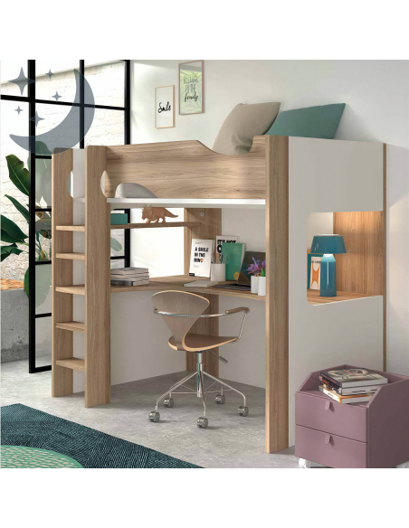 Optimisez votre espace avec ce lit mezzanine de 119cm
