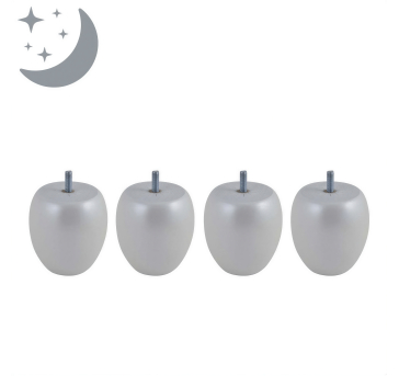 Jeu de 4 Pieds Boule Blanc 9cm | Ma Literie Française