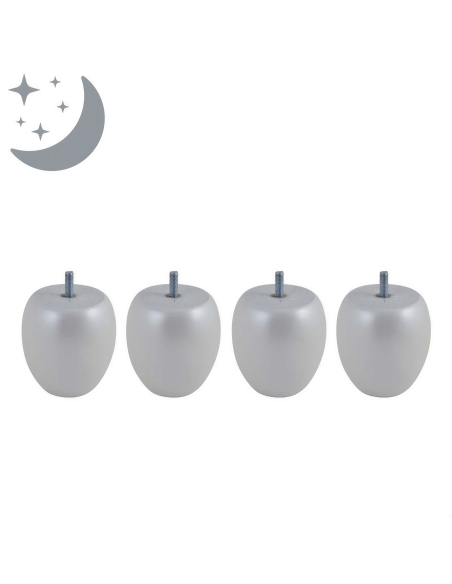 Jeu de 4 Pieds Boule Blanc 9cm | Ma Literie Française