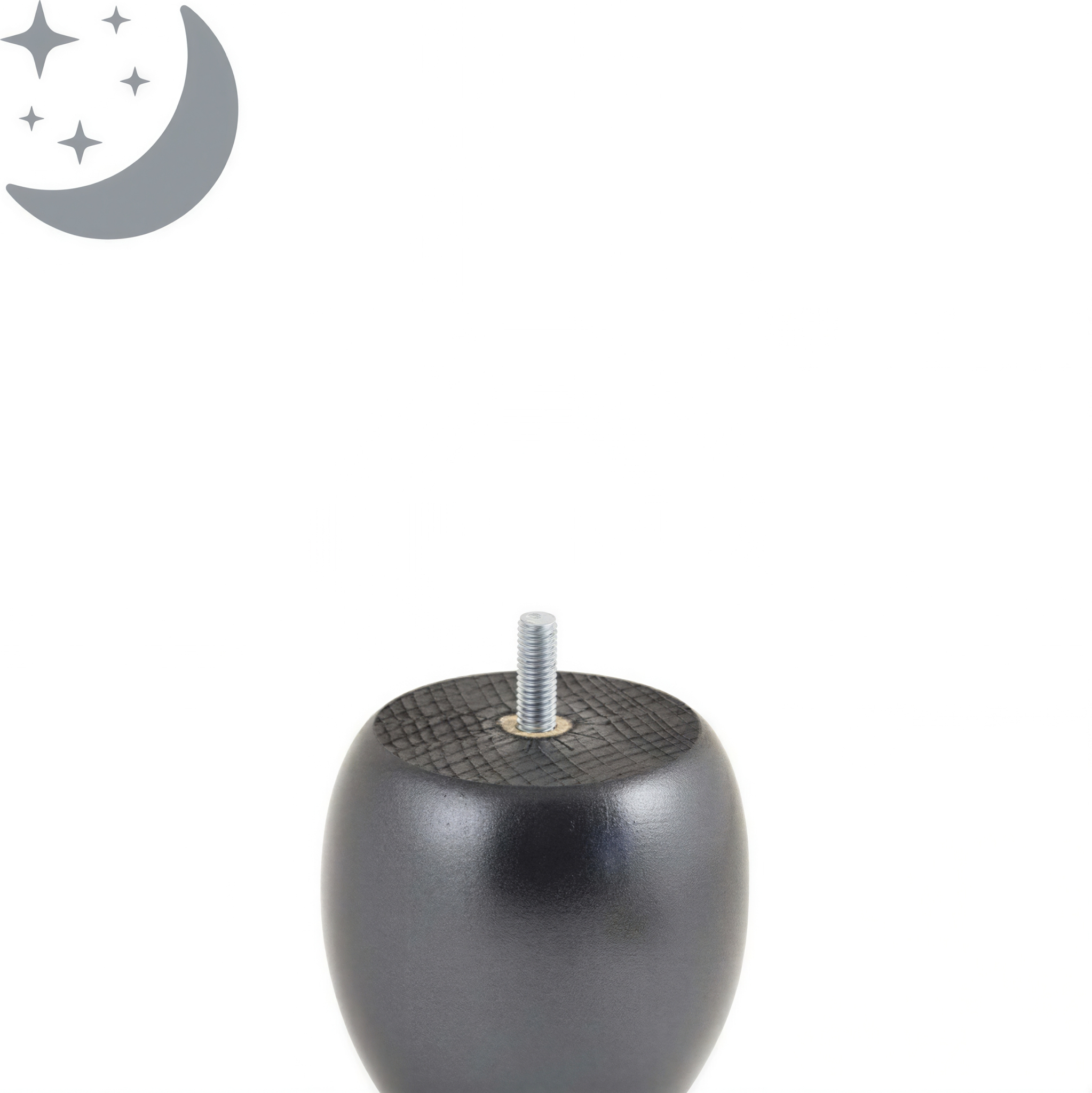 Jeu de 4 Pieds Boule Nacre Noir 9cm | Ma Literie Française