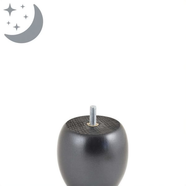 Jeu de 4 Pieds Boule Nacre Noir 9cm | Ma Literie Française