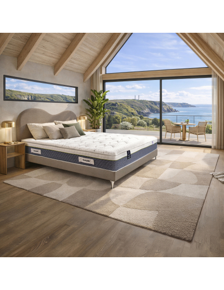 Dormez sereinement sur ce matelas Dunlopillo Calypso en