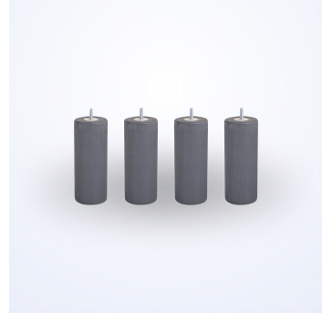Ce jeu de 4 pieds cylindrique anthracite modernise votre