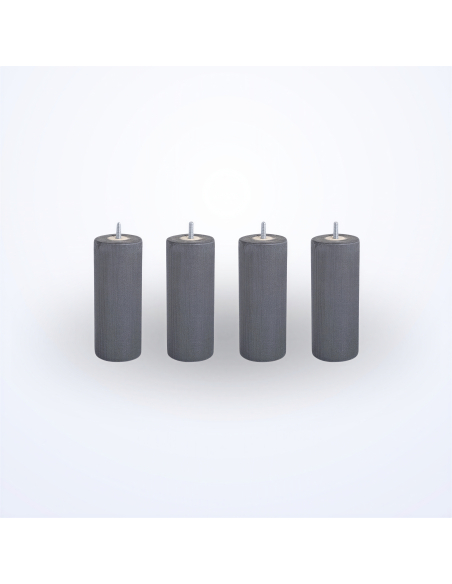 Ce jeu de 4 pieds cylindrique anthracite modernise votre