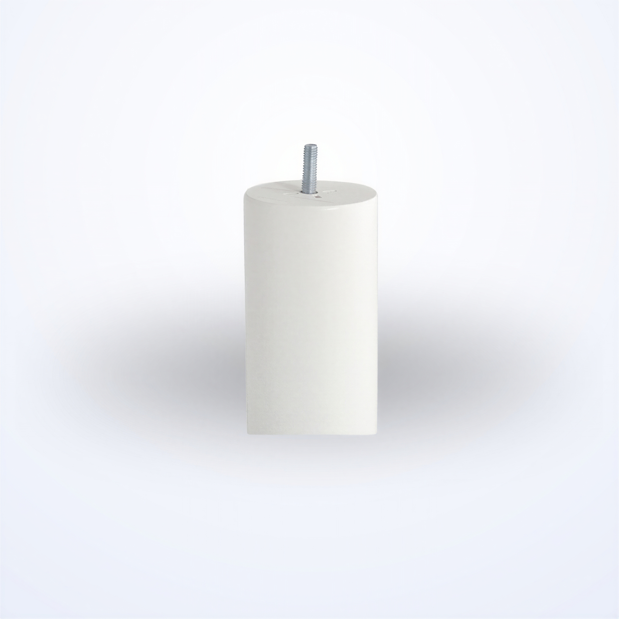 4 pieds de lit cylindriques blancs 17 cm