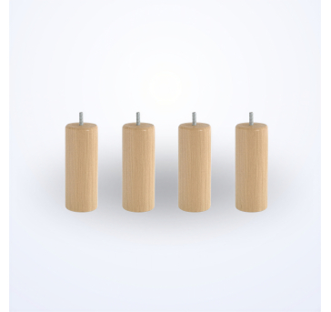 Jeu de 4 Pieds Cylindrique 15cm | Ma Literie Française