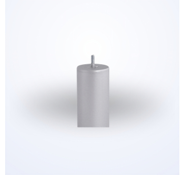 Ce jeu de 4 pieds cylindriques gris alu stabilise votre lit 2
