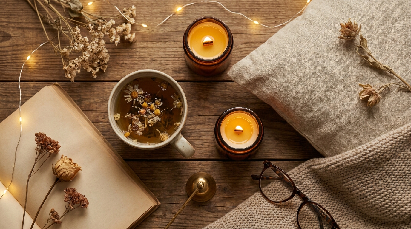 Rituel du soir : tisane et lecture